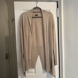 Splendid Tan Split Hem Cardigan Sweater Size Large